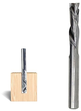 AKYLIN Spiralnutfräser 8mm Schaft，Up&Down Kompressions Cut CNC VHM Spiralfräser für Oberfräse，8 mm mit Schnittdurchmesser，44.5 mm Schnittlänge Holzfräser zum Schneiden von Holz