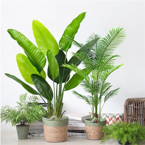 Artificial Areca Palm Plant Fake Tropical Palm Tree, Perfect Faux Dypsis Lutescens Plants In Pot For Indoor Outdoor House Home Office Garden Modern Decoration Housewarming Gift 120cm B