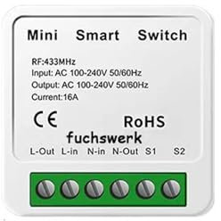 Set di pulsanti radio, interruttore da parete, interruttore della luce con ricevitore, portata 30 m, senza fili, senza batteria cinetica, ricevitore