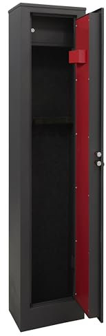 ARREGUI Braco Long ARM050345 Armoire à 5 Fusils en Acier avec Coffre Intérieur | Coffre-fort pour Armes à Long Canon | Hauteur interieur 125 cm | FRANCE, BELGIQUE; ITALIE : valide toutes armes à feu