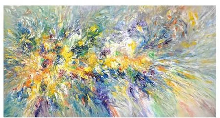 Moderne Aquarell-Abstrakte Kunst-Posterdrucke auf Leinwand, Wandkunst, buntes, extra großes Gemälde für Wohnzimmer, Heimdekoration, 70x140cm (28x55 Zoll), ungerahmt