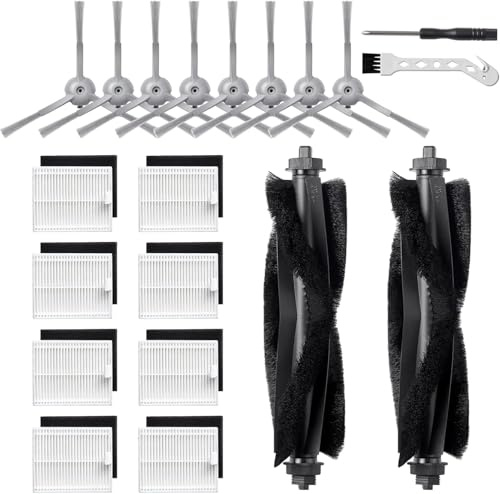 20 Pcs Replacement Part for Eufy L60/L60 SES/L50 SES Robot Vacuum Cleaner | Accessories Kit with 2 Roller Brush, 8 Side Brush, 8 Filters (with Sponge), 1 Clean Brush, 1 Screw Driver