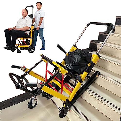 Elevador eléctrico de escaleras para personas mayores discapacitadas con batería de litio. Silla de ruedas plegable portátil