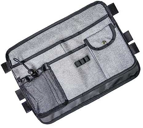 WESIEVYA Gehhilfe und Mehreren Fächern Aufbewahrungstasche mit Großem Fassungsvermögen Multi Tasche Organizer aus Leichtem Polyester für Mobilitätshilfen für Rollator und Alltag