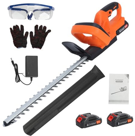 Cordless Hedge Trimmer Heavy Duty Hedge Cutters Electric Hedge Trimmer Hedge Trimmers A gardening hedge trimmer Handheld Hedge Cutter with 2 Switchable Blades for Shrub, Garden