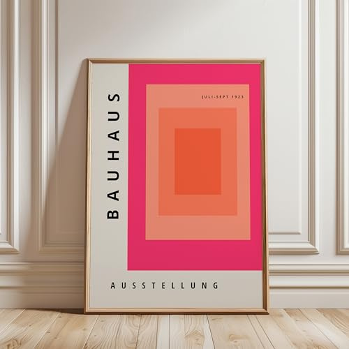 ARTINSPIRIO Rosa Bauhaus Kunstdruck Poster (Ohne Rahmen) (60x80 cm, Premium-Poster)
