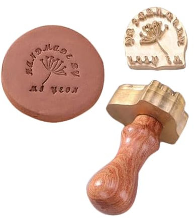 CHUAN boutique Benutzerdefinierte Keramik Stempel Eiswürfel Stempel Messing Kopf Keramik Stempel Ton Signatur handgemachte Seife Stempel Geschenke für Töpfer Bastelstempel