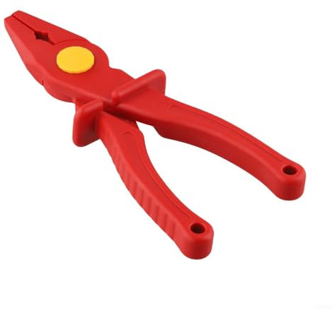 ZiStarlilife Pinza a becco piatto in plastica isolata ad alta tensione, 1000 V, strumento per elettricisti, manico antiscivolo da 19,7 cm, per l'installazione di circuiti strumentali