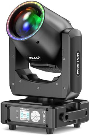 230W 7R Beam Cabeza Móvil LED Mini Iluminación de Escenario 14 Colores14 Gobos Prisma coloración haz nebulización Luces de Fiesta para DJ Disco bar Cumpleaños Discoteca