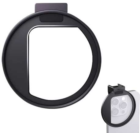 ​KEMUZ Filtre Professionnel 67mm pour Téléphone - Compatible iPhone 16/15 Pro Max & Samsung S23 Ultra - Support Griffe Froide, Verrouillage Rapide - Idéal pour Vlog, Cinéma & Photographie de Voyage