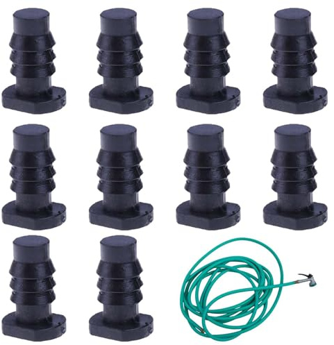 Genérico Enchufes de tubería de Agua de 8 mm - Conjunto de Tapas de Extremo de la Manguera de 10 Piezas, Paradas de riego por Goteo | Accesorios de césped de jardín multipropósito