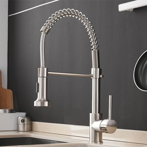 Grifo de cocina negro – Mezclador moderno de un solo mango para fregadero, accesorio de cocina elegante para el hogar, diseño duradero y elegante