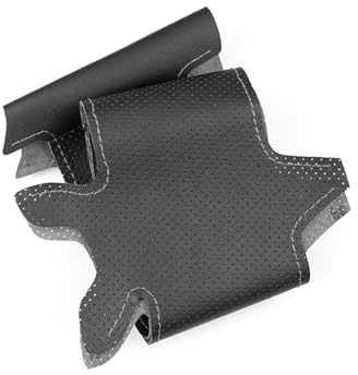 Lenkradhülle Für VW Für Passat Für B6 2006-2010 Für Golf 5 Für MK5 Für Jetta 5 2005-2010 Für Tiguan 2007-2011 Autolenkradabdeckung Auto Lenkradbezug(Black-gray line)