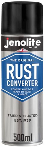 JENOLITE Convertisseur de Rouille Spray | 1 x 500ml | Traitement Antirouille pour Métal | Antirouille Carrosserie | à Base d'Époxy Convertisseur de Rouille