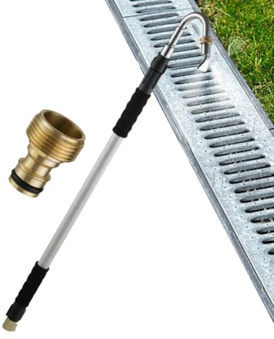 Gutter Cleaning Tool - Extendable Pole Washer, Ladder Free Roof Cleaner
