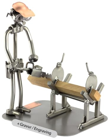 Steelman24 Schraubenmännchen Zimmermann mit persönlicher Gravur | Made in Germany,Handarbeit,Geschenkidee,Stahlfigur,Metallfigur