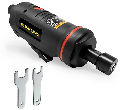 Berkling Tools BT 6321 1/4 Straight Air Die Grinder – Professional-Grade Heavy-Duty Pneumatic Grinder with Variable Speed Control for Precision Grinding, Polishing & Sanding