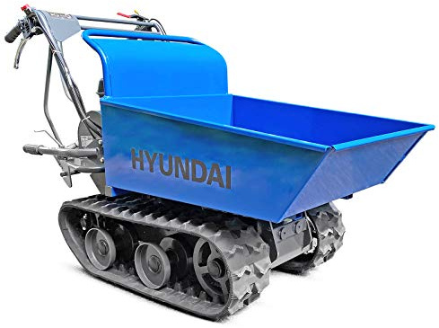 Hyundai 196cc Petrol 300kg Payload Tracked Mini Dumper/Power Barrow/Transporter with 3 Year Warranty