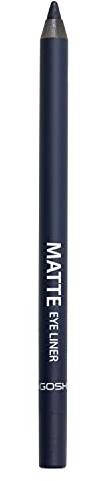 GOSH Matte Eyeliner in geheimnisvollem Nachtblau I cremig weiche Textur für einfaches Auftragen I hohe Deckkraft, ideal für Smokey Eyes I perfekt zu Maskara I vegan & parfümfrei I 009 Midnight Blue