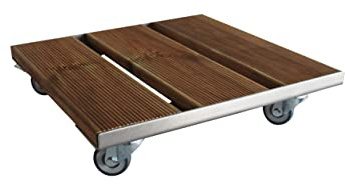 Schlögel GmbH Pflanzenroller Exklusiv Blumenroller Holzdielen 400x400mm