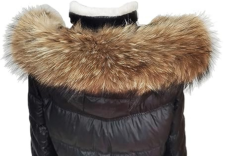 Echtpelzkragen Damenmütze Kopfbedeckung Schal Waschbärpelzkragen Halswickelkapuze Unisex