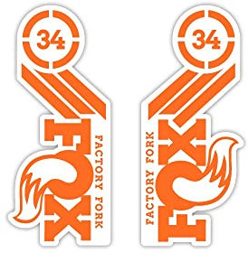 STAR SAM Autocollants compatibles avec fourche de vélo Fox 34 Factory Fork 29 Orange 1 cm