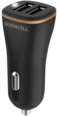 Duracell Adaptateur chargeur de voiture compact USB A double 18 W + 12 W – Compatible avec smartphones, tablettes, batteries externes et plus encore