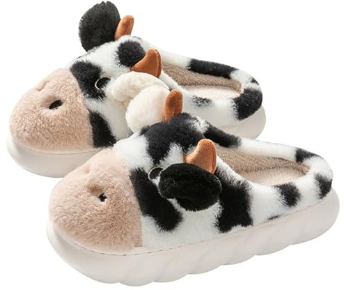 YILANLAN Zapatillas de animales para mujer Pantuflas de tiburón Zapatillas de cerdo Zapatillas de invierno Zapatillas de algodón de felpa para el hogar