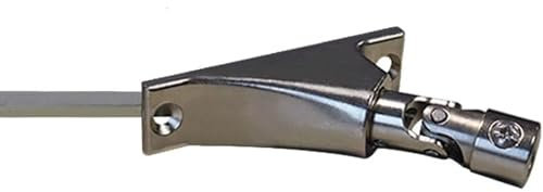 Sortie de Caisson en Nickel Chromé - Longueur tige 300 mm x Diamètre entrée femelle 12 mm - 6 pans de 7 - Geiger - Pour Sortie de caisson 45° ou 90 ° - Mécanisme de Volet Roulant Manuel et Store