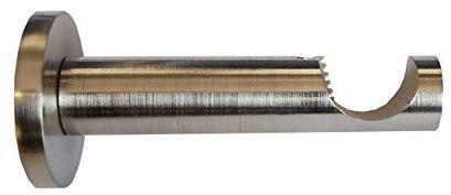 BASIT Gardinenstangen Träger 20mm Wandbefestigung H31 Edelstahl Look 1-läufig