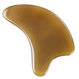 KOMBIUDA Ochsenhorn Guasha Schabbrett 8mm Natürliches Massagegerät Für Gesicht Nacken Glatte Kanten Tragbar Für Wellness Entspannung Zuhause Und Unterwegs