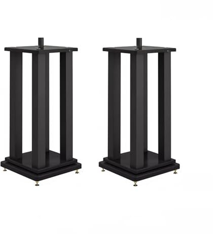 Lautsprecher-Ständer Professionelle stoßfeste 15-Zoll-Audio-Stativ-Lautsprecherhalterung, Bodenbühne, Metall-Basis-Tablett-Racks Boxenständer(80CM)