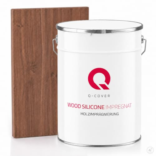 Impregnante colorante per legno Noce D070 5L — idrorepellente Q-COVER