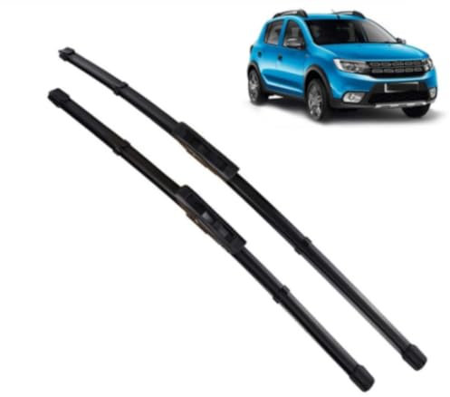 Bqieai 2PCS Auto ABS Kautschuk Heck Scheibenwischer, Für Dacia Ren-Ault Sandero III (22+19) Heckscheibe Heckwischerarm Heckwischerblatt Wasserdicht Ersatz Set
