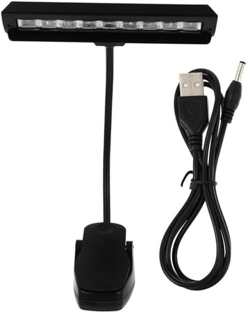 Yardenfun Ergonomisches Leselicht -klemmlampe Für Schreibtisch Nachttisch Warmes Nachtlicht 360° Flexibel Schwarz