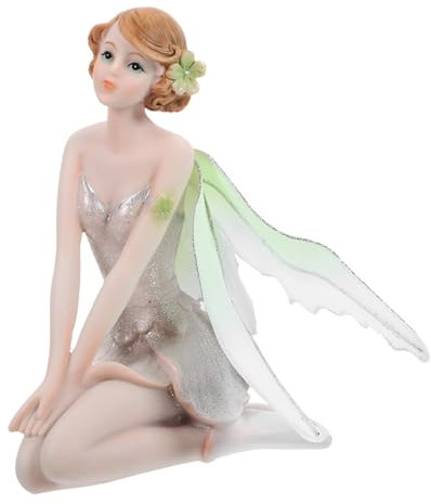 KONTONTY Engel Deko Ornament Aus Kunstharz Für Auto Und Schreibtisch Blumenfee Wohndeko