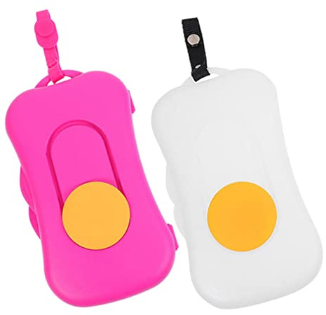Tragbarer Feuchttuchspender für Babyfeuchttücher 2 Stück-pack Pp | Feuchttücherbox Unterwegs, Wiederverwendbar und Nachfüllbar, für Kinderwagen und Schubladen