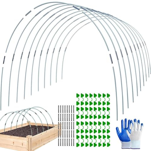 Serra con tunnel in polietilene: telaio di copertura da 115 file, telaio fai-da-te da 17 pollici, tunnel di coltivazione, copertura di file, telaio da giardino | Telaio di protezione delle piante