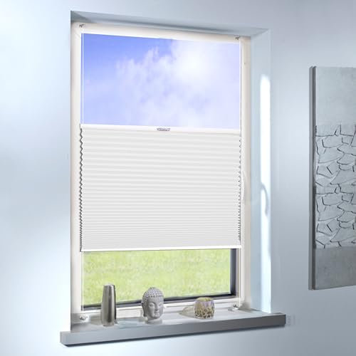 Plissee nach Maß, hochqualitative Wertarbeit, Klemmfix ohne Bohren, für Fenster und Türen, alle Größen, Maßanfertigung, Jalousie, Faltrollo