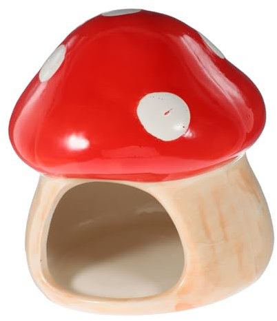 BESPORTBLE Keramik-hamsterhaus Für Hamsterkäfige Pilzform Versteck Für Goldhamster Hamsternest Als Tierversteck Und Dekoration Für Hamsterkäfig
