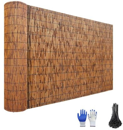 Zhixubah Brise Vue en Roseau pour Exterieur Jardin 1.2 1.5 1.6 1.7m Hauteur - Rouleau de Clôture en Bambou Décorative pour Balcon et Vie Privée - Occultant Imperméable