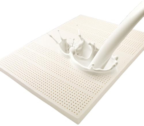 Latexmatratze 140X200 Superweich Naturlatex Matratzen Topper, Kompression Und Keine Verformung Mit Abdeckung,120x190X5cm