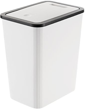 Wisylizv Bac de déchets - poubelle de salle de bain avec couvercle | Couche à déchets pour la maison avec une grande capacité | Pouche PP en plastique carré à plancher