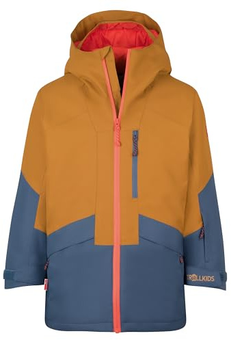 Trollkids Kids Kongsberg Jacket 128, Bronze/Blue