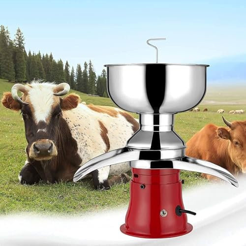 BOOZXCV Milk Cream Centrifugal Separator,Stainless Steel Cream Separator,Electric Milk Cow Cream Separator,Electric Milk Skimmer,13.2Gal/H,for Cow Goat Milk