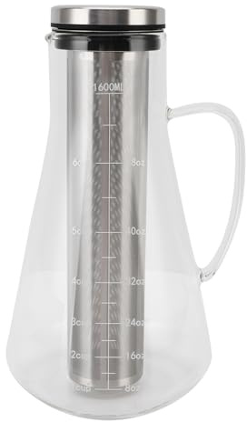 Fafeicy Glass Cold Brew Filtro de Acero Inoxidable Material Resistente para el Hogar y la Oficina