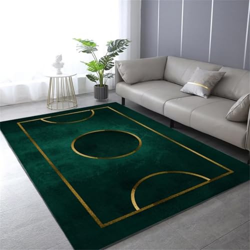 QGYFRE Alfombra Salón Verde Tapete Quarto 100x160CM alfombras alargadas geométricas Modernas. Cocina antiderrapante