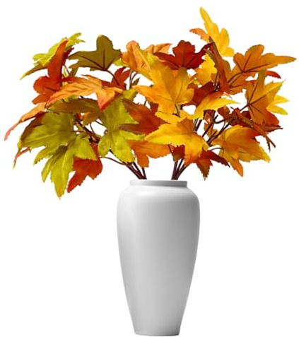 Genérico Flores Artificiales De Otoño para Decoración,2 Piezas Ramas de Hojas de Arce Artificiales | Guirnalda Ramo Centro de Mesa Decoración Otoñal para Chimenea Mesa