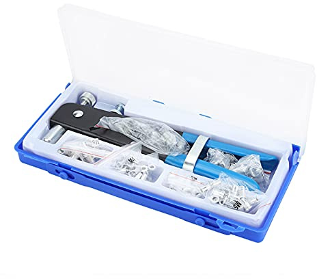 Keenso Kit de Herramientas de Tuerca de Remaches, 86pcs M3-M8 Inserto Roscado de Llave Rivnut Nutsert para Muebles, Disminución, Automóvil, Remolque, Bote