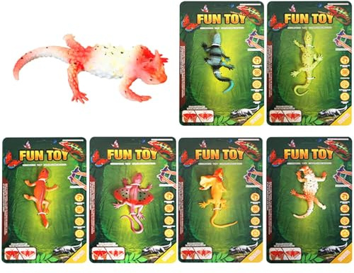 Juguetes Cambiantes - 6 Piezas Figuras de Animales Lagarto | Sin Agujeros Premios para Aula Piscina Escuela Experimentos Científicos Niños Edad 3+